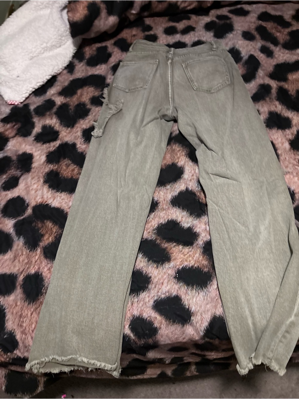 SHEIN Taupe Straight-Leg Jeans